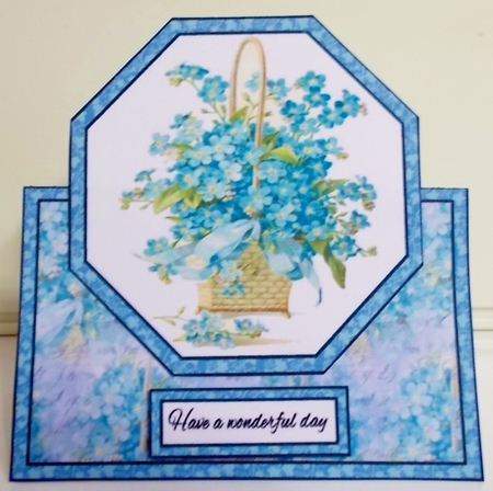 Tent card Forget-me-nots by Pam Stubley