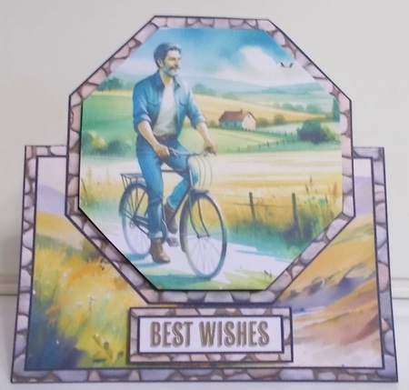 Cycling Adventure Octagon Tent Card by Pam Stubley