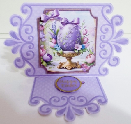 Happy Easter Egg Easel Card by Pam Stubley
