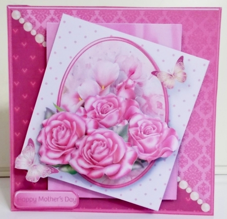 Pink Roses - Layered Card Mini Kit by Pam Stubley
