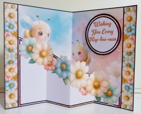 Hap-bee Birthday Honey Diagonal Popout Card by Pam Stubley