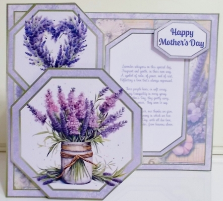 Lavender for Mum Offset Octagon Foldback by Pam Stubley