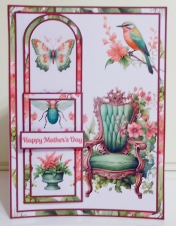 Botanical Reading Nook Mothers Day Bookmark Card by Pam Stubley