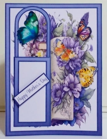Vintage Book & Butterflies Mothers Day Bookmark Card by Pam Stubley
