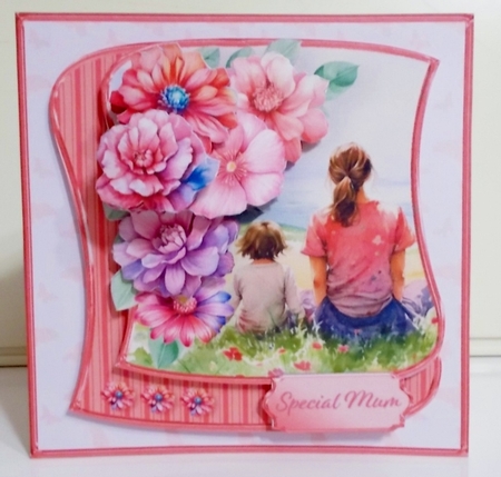 Chilling with Mum - Decoupage Card Mini Kit by Pam Stubley