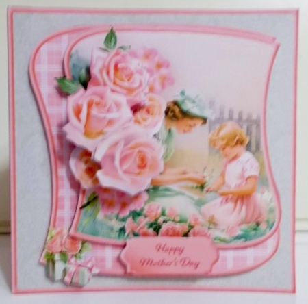 Shabby Chic Mothers Day - Decoupage Card Mini Kit by Pam Stubley