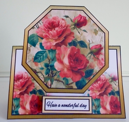 Octagon Tent Vintage Red roses by Pam Stubley