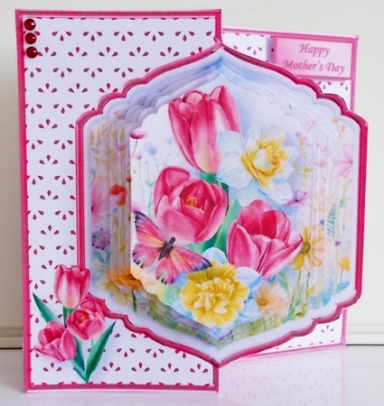 Tulips and Daffodils - Offset Front Card Mini Kit by Pam Stubley