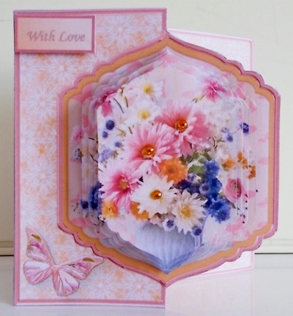 Vase of Flowers - Offset Front Card Mini Kit by Pam Stubley