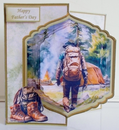 Camping - Offset Front Card Mini Kit by Pam Stubley