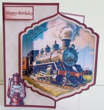 Steam Train - Offset Front Card Mini Kit by Pam Stubley