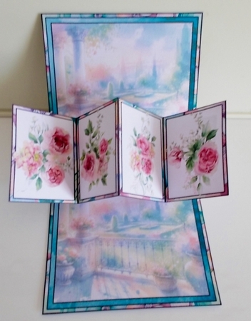 Afternoon Tea on the Balcony Twist and Pop Card by Pam Stubley