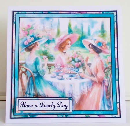 Afternoon Tea on the Balcony Twist and Pop Card by Pam Stubley