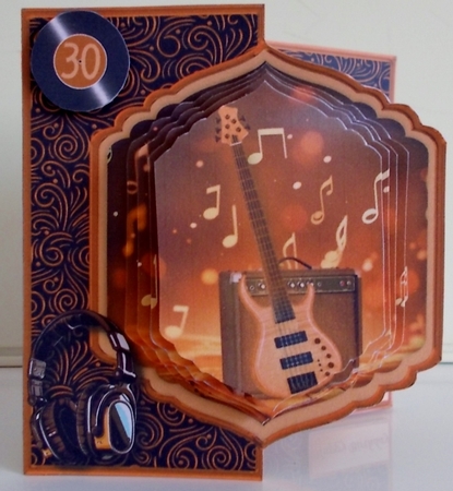 Bass Guitar - Offset Front Card Mini Kit by Pam Stubley