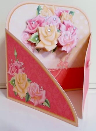 Pastel Roses - Crossover Gatefold Card Mini Kit by Pam Stubley