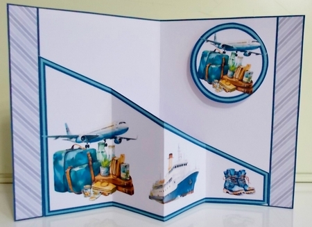 Diagonal Pop-out Birthday travel by Pam Stubley