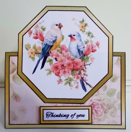 Octagon tent Pretty birds by Pam Stubley