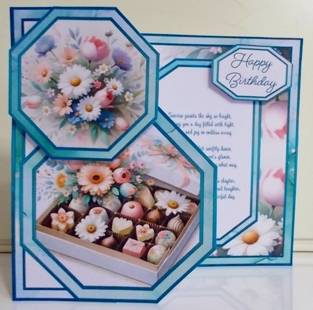 Flowers & Chocolates Offset Octagon by Pam Stubley
