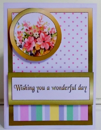 Diagonal pop-out Floral bicycle  by Pam Stubley