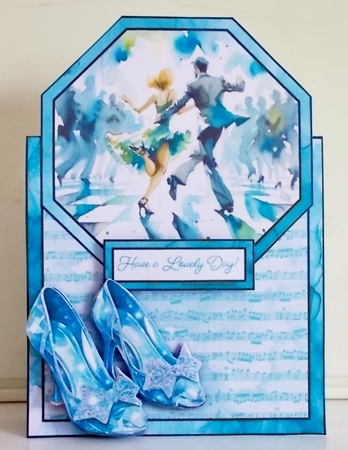 A Lively Jive! 5 x 7 Octagon Tent Card by Pam Stubley