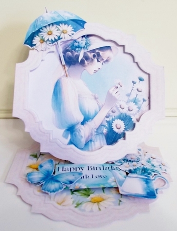 Daisy, Daisy 6 Shaped Easel Card by Pam Stubley