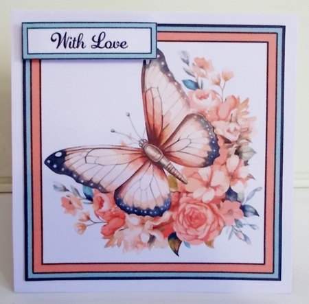 Butterflies with Peach Flowers Twist and Pop by Pam Stubley