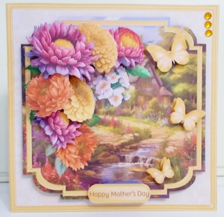 Cottage by the Stream - Decoupage Card Mini Kit by Pam Stubley