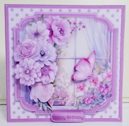 Cottage Window - Decoupage Card Mini Kit by Pam Stubley