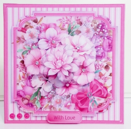 Pink Bouquet - Decoupage Card Mini Kit by Pam Stubley