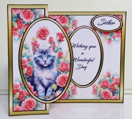 FBG Kitten with roses by Pam Stubley