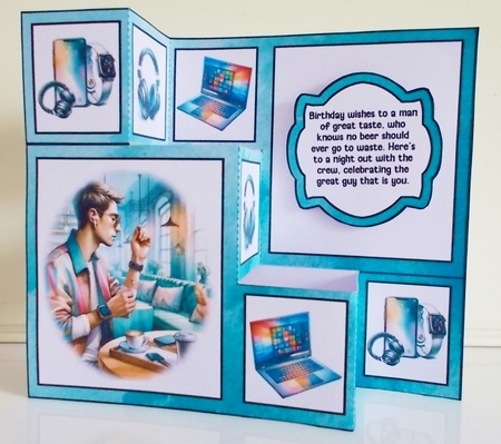 Gadgets & Coffee Three Step Card by Pam Stubley