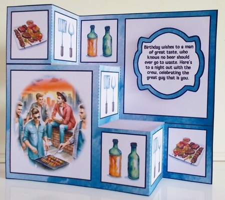 BBQ Buff Birthday Three Step Card by Pam Stubley
