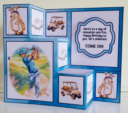 A Birthday Round of Golf Three Step Card by Pam Stubley