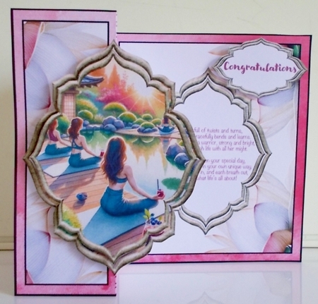 Sunrise Yoga Retreat Fancy Frame Foldback by Pam Stubley