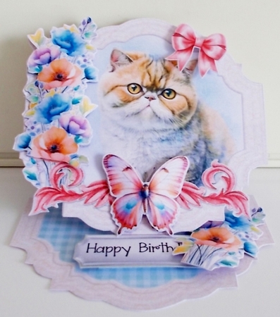 Kool Kitties 8 Shaped Easel Card by Pam Stubley