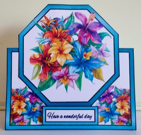 Octagon tent Tropical bouquet by Pam Stubley