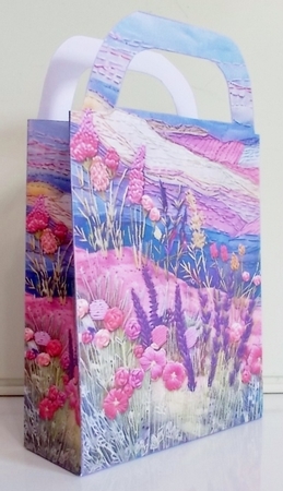 Embroidered lavender effect gift bag 9 by Pam Stubley