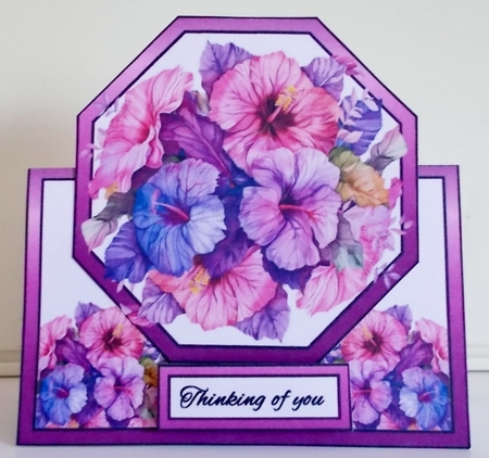 Octagon tent Purple posy by Pam Stubley