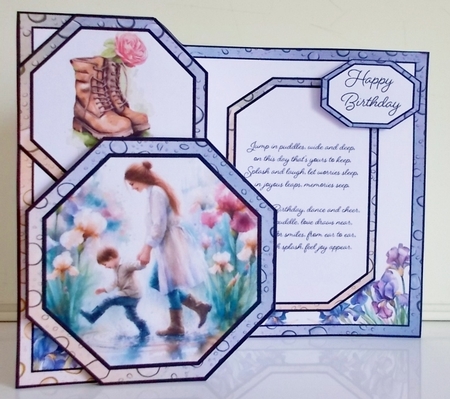 Splashy Puddles Offset Octagon by Pam Stubley
