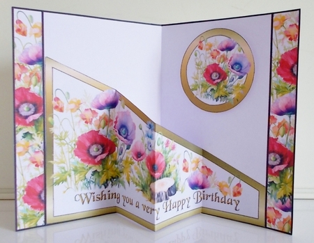 Diagonal pop-out Beautiful poppies by Pam Stubley