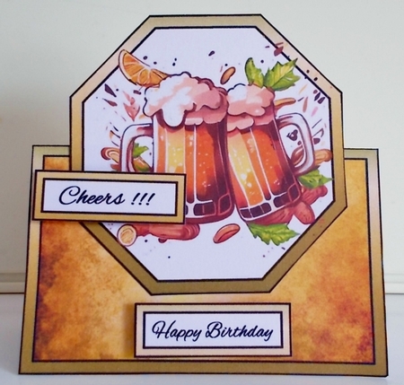 Octagon tent Happy Beer-thday by Pam Stubley