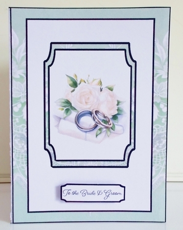 Rings & White Roses Concertina Card by Pam Stubley