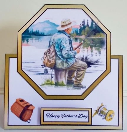 Octagon tent Gone fishing by Pam Stubley