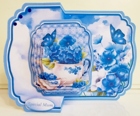 Pot of Flowers - Fold Back Card Mini Kit by Pam Stubley