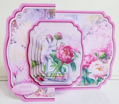 Pretty Peonies - Fold Back Card Mini Kit by Pam Stubley
