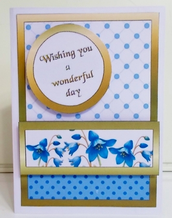Diagonal pop-out Bluebell fairies by Pam Stubley