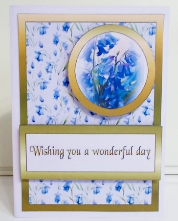 Diagonal pop-out Bluebells by Pam Stubley
