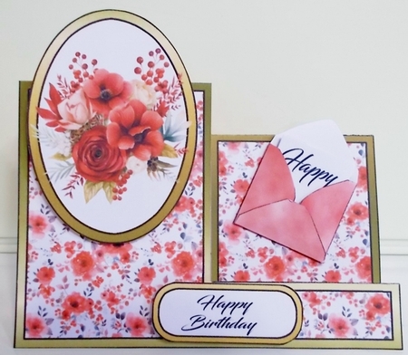 Side stepper red bouquet by Pam Stubley