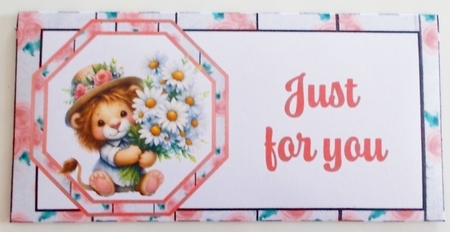 Cutesy Lion with Daisies Money Wallet by Pam Stubley