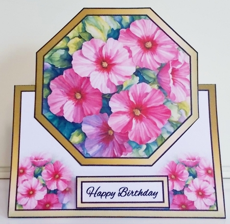 Octagon tent Pink posy by Pam Stubley